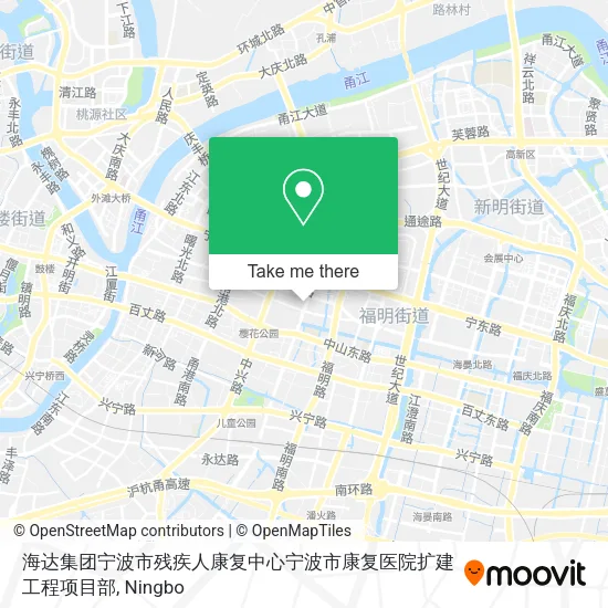 海达集团宁波市残疾人康复中心宁波市康复医院扩建工程项目部 map