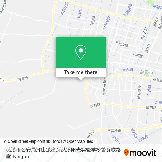慈溪市公安局浒山派出所慈溪阳光实验学校警务联络室 map