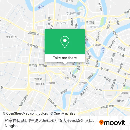 如家快捷酒店(宁波火车站柳汀街店)停车场-出入口 map