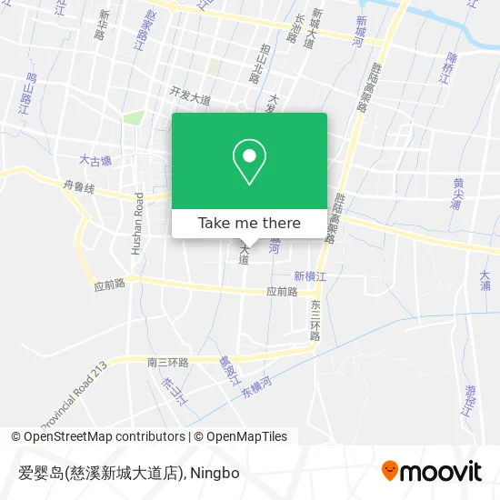 爱婴岛(慈溪新城大道店) map