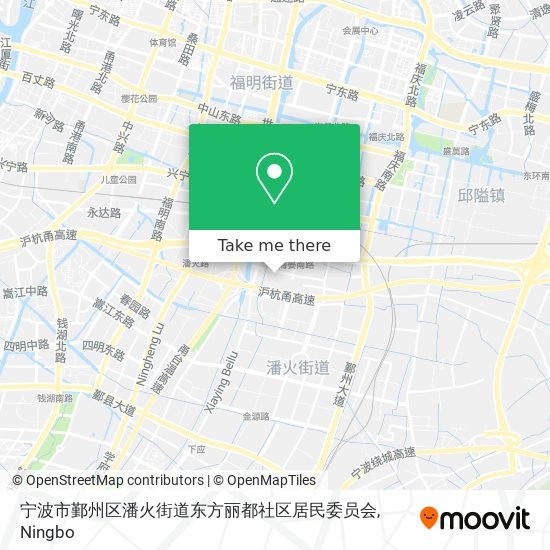 宁波市鄞州区潘火街道东方丽都社区居民委员会 map