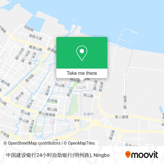 中国建设银行24小时自助银行(明州路) map