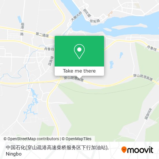 中国石化(穿山疏港高速柴桥服务区下行加油站) map
