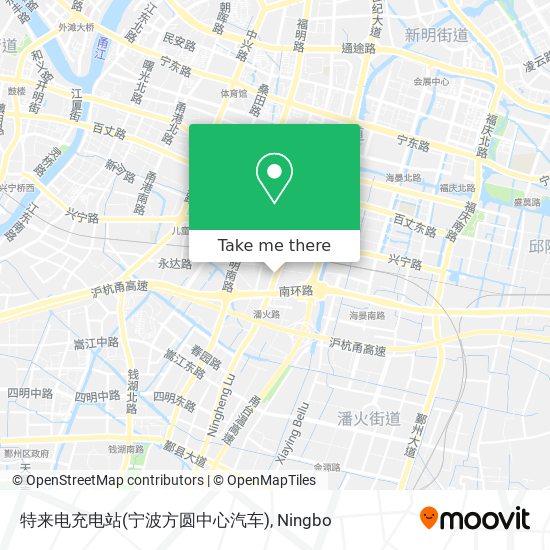 特来电充电站(宁波方圆中心汽车) map