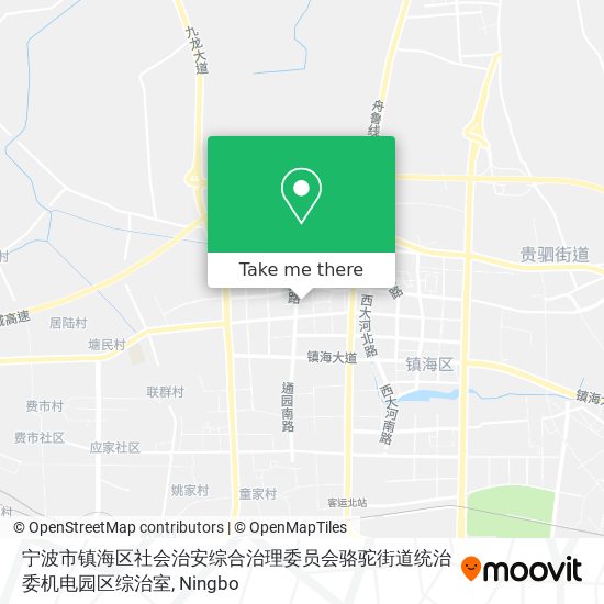 宁波市镇海区社会治安综合治理委员会骆驼街道统治委机电园区综治室 map