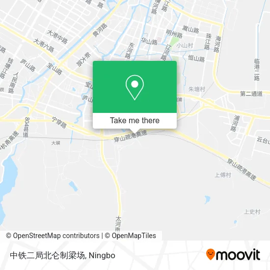 中铁二局北仑制梁场 map