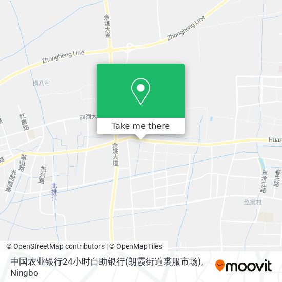中国农业银行24小时自助银行(朗霞街道裘服市场) map