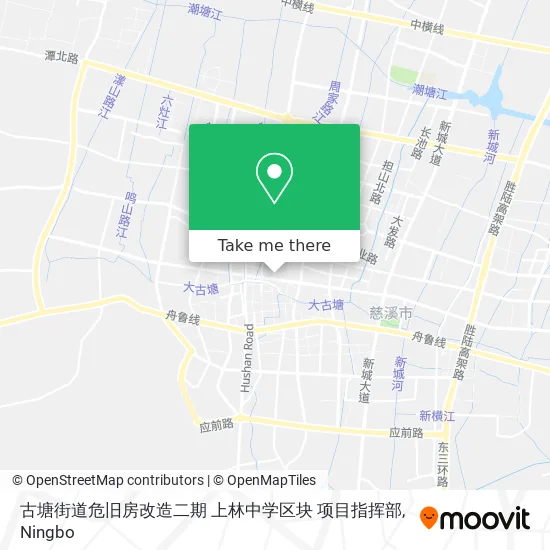 古塘街道危旧房改造二期 上林中学区块 项目指挥部 map