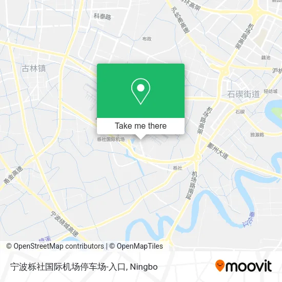 宁波栎社国际机场停车场-入口 map