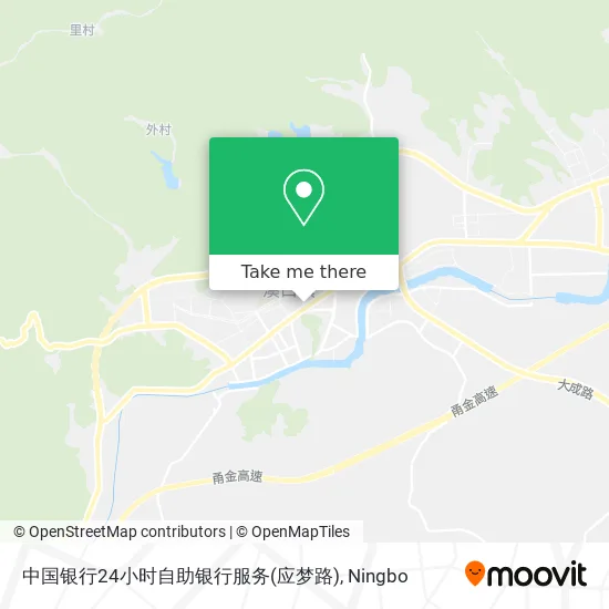 中国银行24小时自助银行服务(应梦路) map