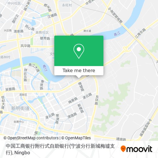 中国工商银行附行式自助银行(宁波分行新城梅墟支行) map