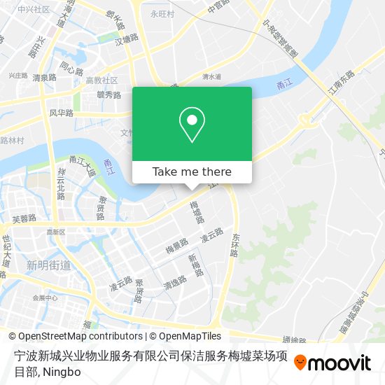 宁波新城兴业物业服务有限公司保洁服务梅墟菜场项目部 map