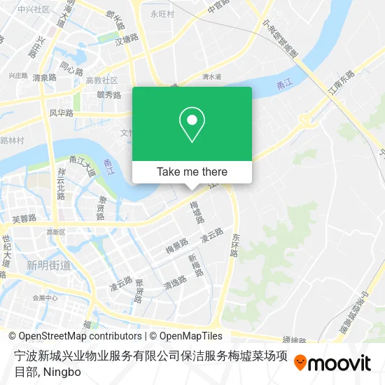 宁波新城兴业物业服务有限公司保洁服务梅墟菜场项目部 map