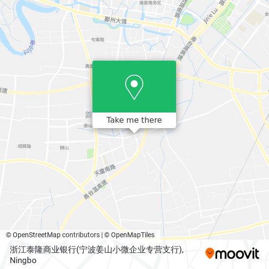 浙江泰隆商业银行(宁波姜山小微企业专营支行) map
