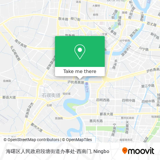 海曙区人民政府段塘街道办事处-西南门 map
