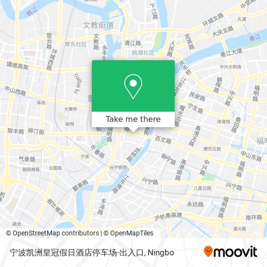 宁波凯洲皇冠假日酒店停车场-出入口 map