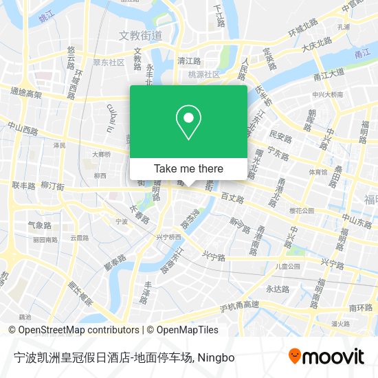 宁波凯洲皇冠假日酒店-地面停车场 map