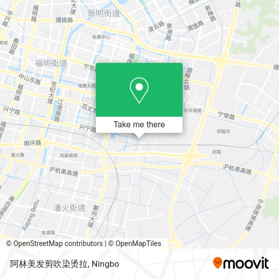 阿林美发剪吹染烫拉 map