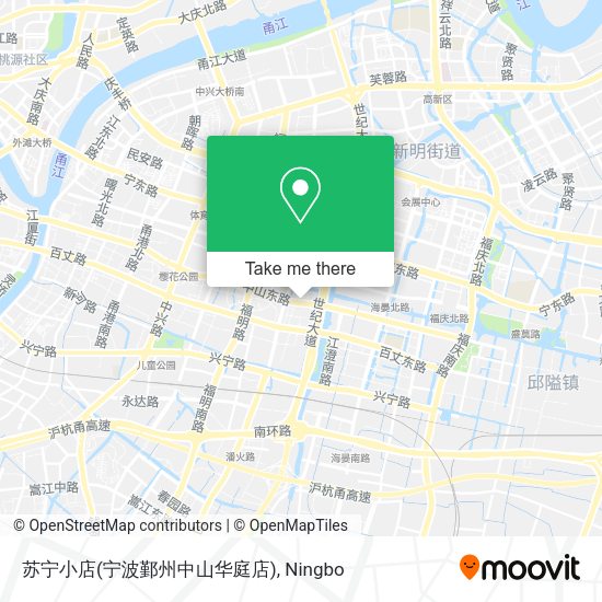苏宁小店(宁波鄞州中山华庭店) map