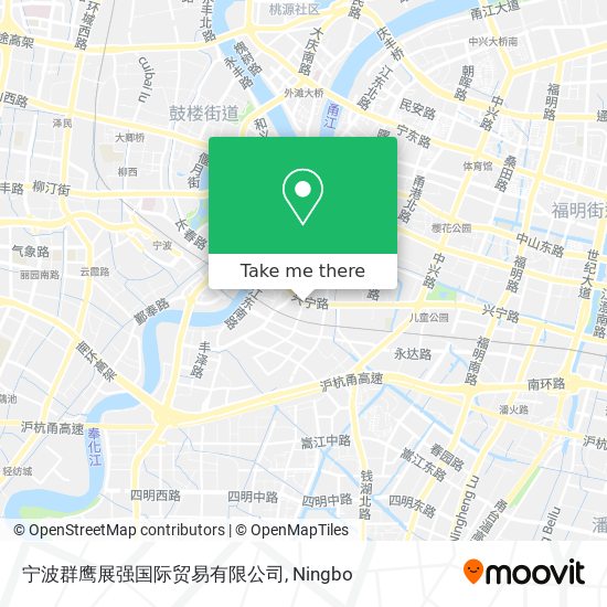 宁波群鹰展强国际贸易有限公司 map