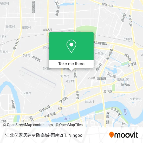 江北亿家居建材陶瓷城-西南2门 map