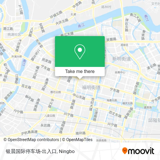 银晨国际停车场-出入口 map