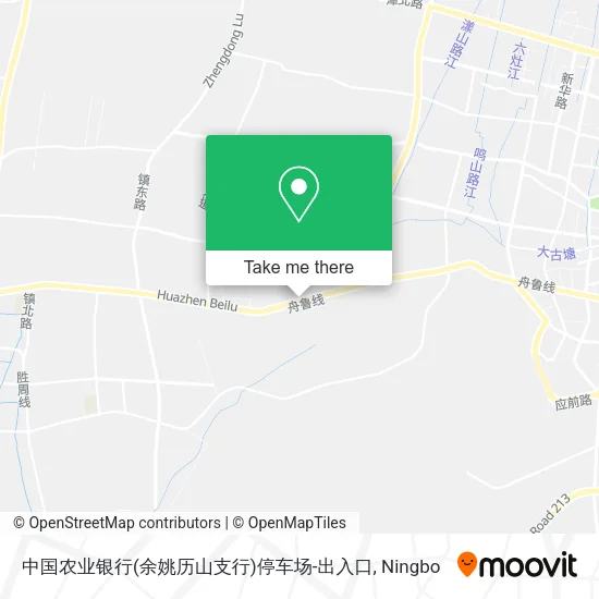 中国农业银行(余姚历山支行)停车场-出入口 map