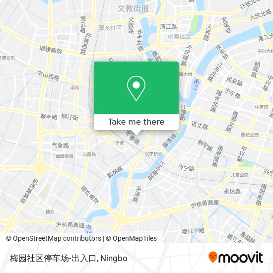 梅园社区停车场-出入口 map
