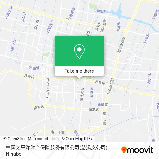 中国太平洋财产保险股份有限公司(慈溪支公司) map