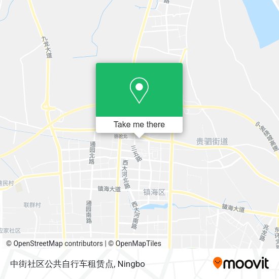 中街社区公共自行车租赁点 map