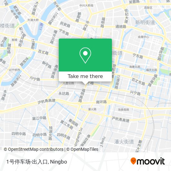 1号停车场-出入口 map