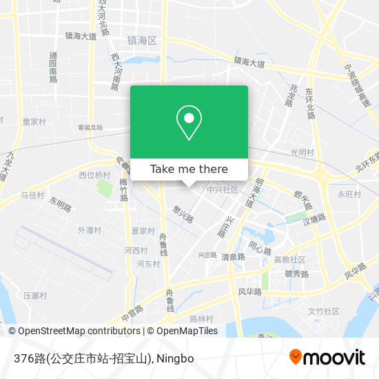 376路(公交庄市站-招宝山) map