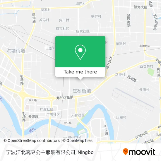 宁波江北豌豆公主服装有限公司 map