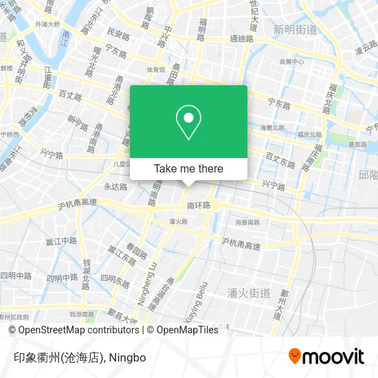 印象衢州(沧海店) map
