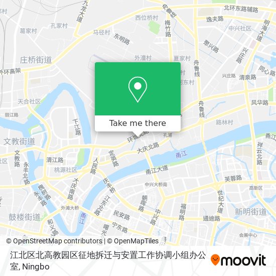江北区北高教园区征地拆迁与安置工作协调小组办公室 map