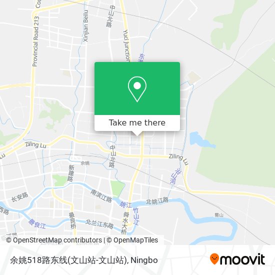 余姚518路东线(文山站-文山站) map