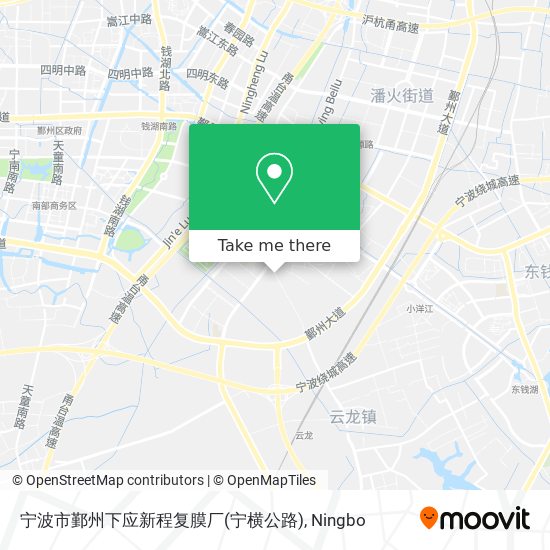宁波市鄞州下应新程复膜厂(宁横公路) map