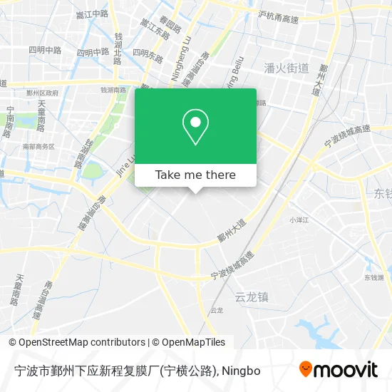 宁波市鄞州下应新程复膜厂(宁横公路) map