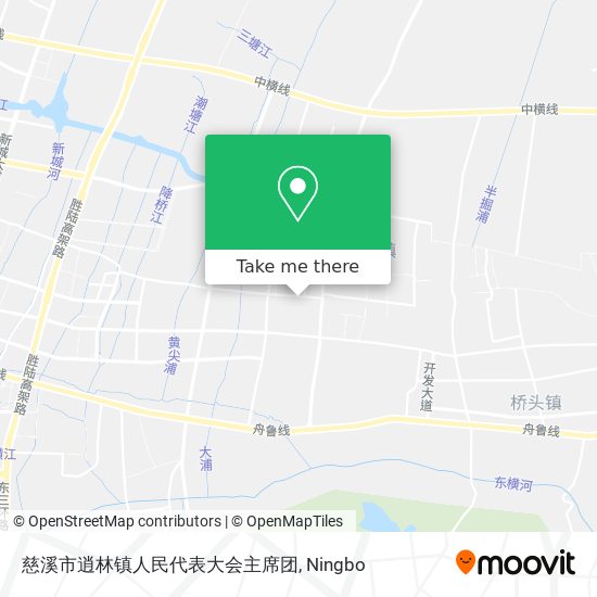 慈溪市逍林镇人民代表大会主席团 map