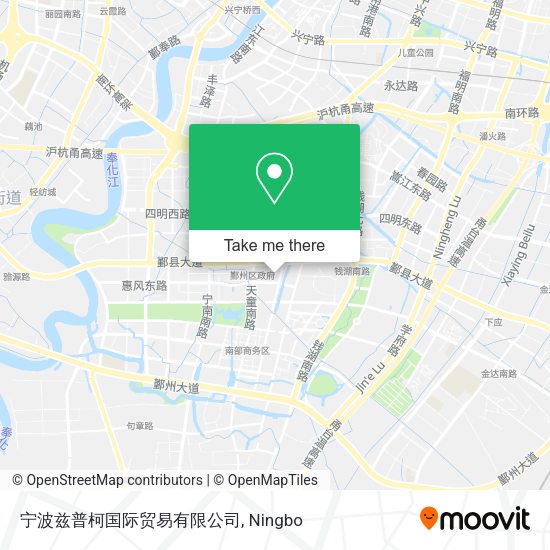 宁波兹普柯国际贸易有限公司 map
