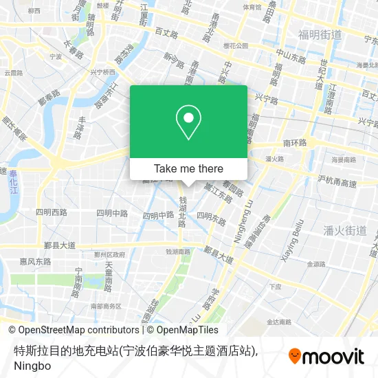 特斯拉目的地充电站(宁波伯豪华悦主题酒店站) map