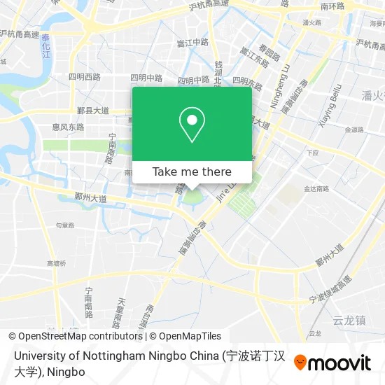 University of Nottingham Ningbo China (宁波诺丁汉大学) map