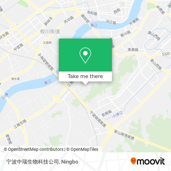 宁波中瑞生物科技公司 map