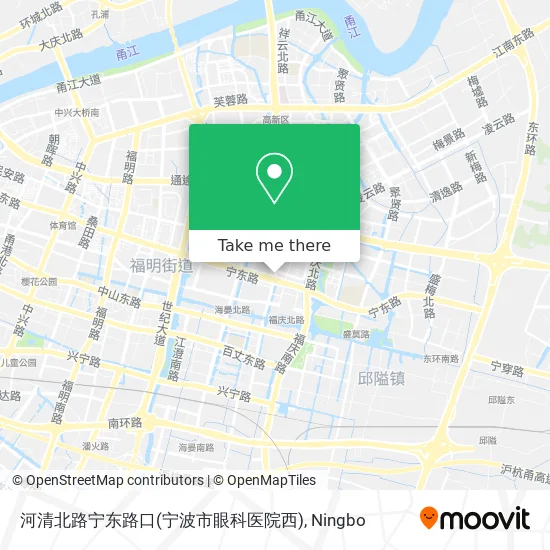 河清北路宁东路口(宁波市眼科医院西) map