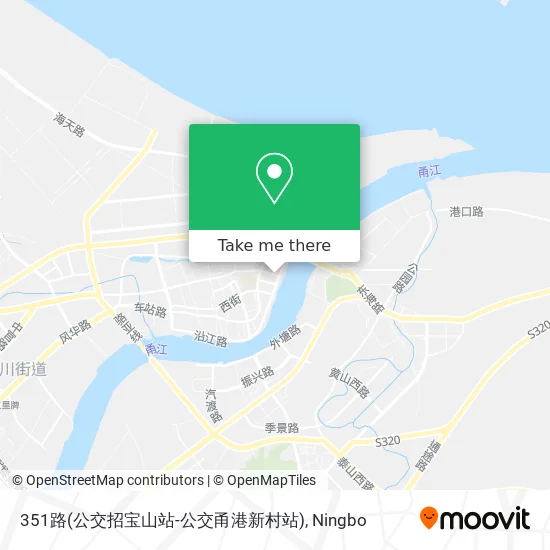 351路(公交招宝山站-公交甬港新村站) map