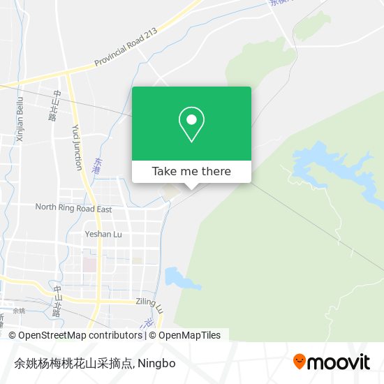 余姚杨梅桃花山采摘点 map