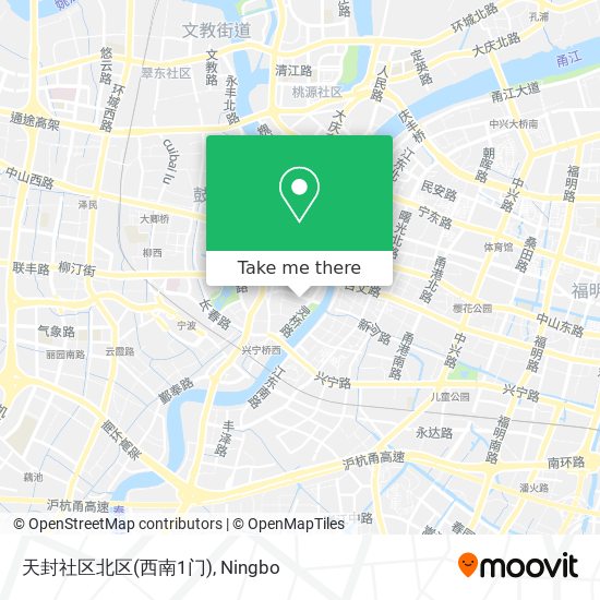 天封社区北区(西南1门) map