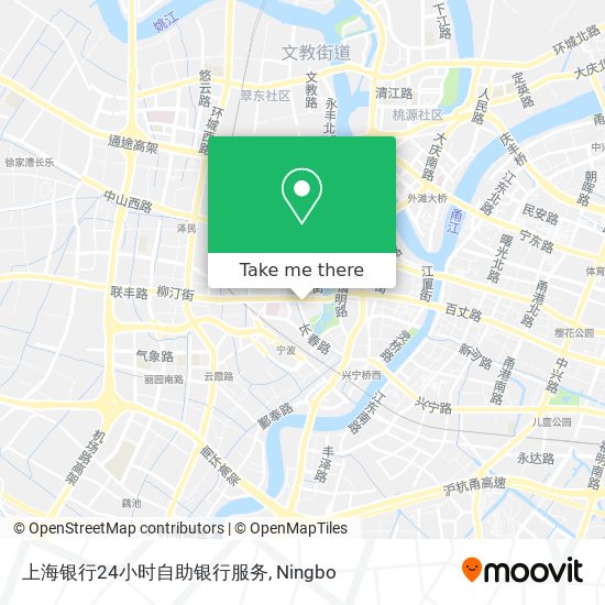 上海银行24小时自助银行服务 map