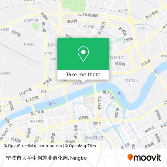 宁波市大学生创就业孵化园 map