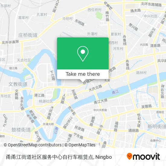 甬甬江街道社区服务中心自行车租赁点 map